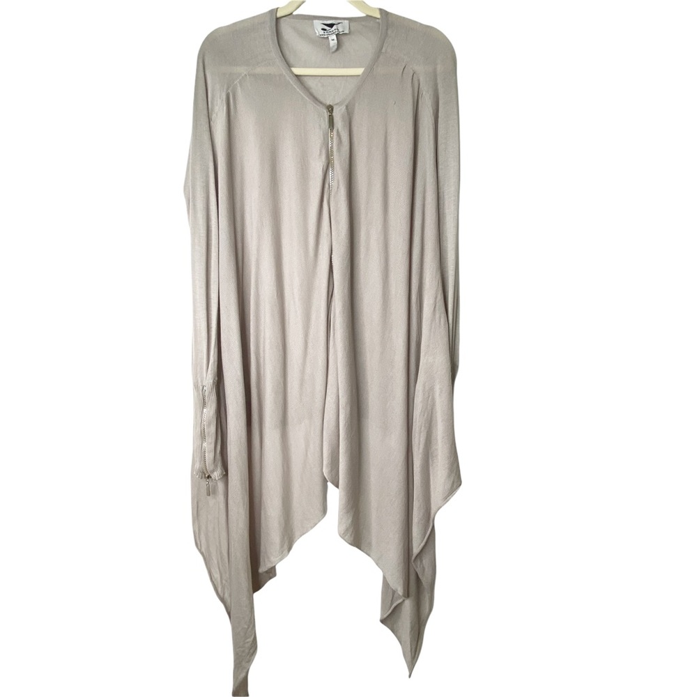 Y London Zipper Oversized Flowy Cardigan Lagenlook Medium